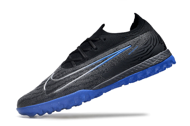 Chuteira Society Nike Phantom GX Elite TF Preta e Azul "Shadow Pack"