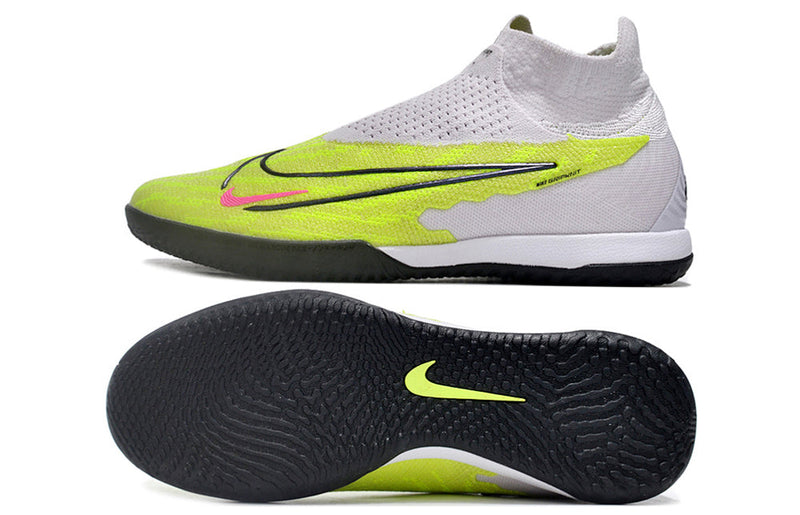 Chuteira Futsal Nike Phantom GX DF Elite IC Cinza e Azul "Luminous Pack"