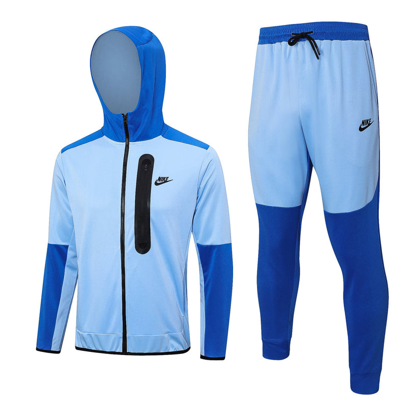 Conjunto de Moletom Nike Sportswear Tech Overlay com Touca Azul