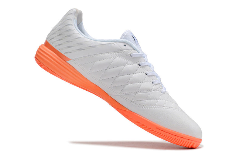 Chuteira Futsal Nike Lunar Gato II IC Branca e Laranja