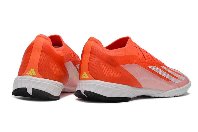 Chuteira Futsal Adidas CrazyFast. 1 IC Vermelha e Branco "Energy Citrus Pack"