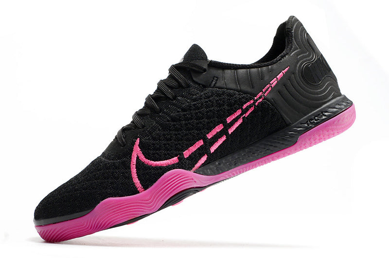 Chuteira Futsal Nike React Gato IC Preto e Rosa