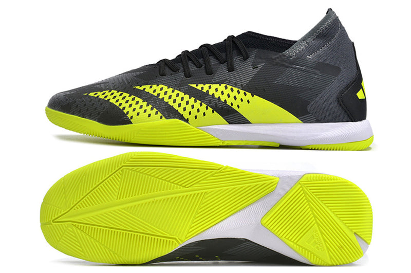 Chuteira Futsal Adidas Predator Accuracy.1 IC Preta e Verde "Crazycharged Pack"