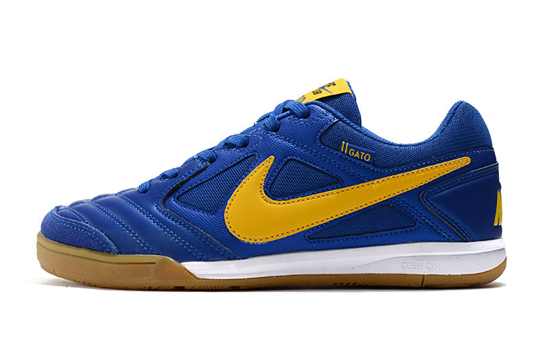 Chuteira Futsal Supreme x Nike SB Gato IC Azul e Amarela