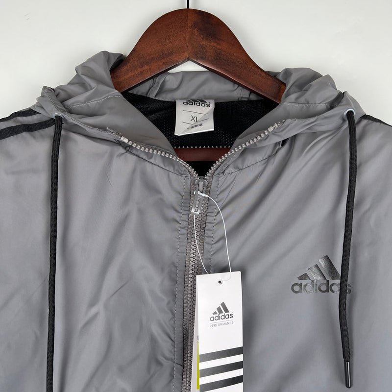 Corta Vento Adidas Cinza