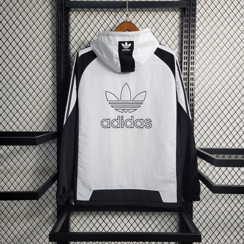 Corta Vento Adidas ADN 10K Branco e Preto