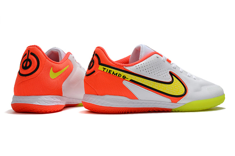 Chuteira Futsal Nike Tiempo Legend 9 Elite IC Amarela e Laranja