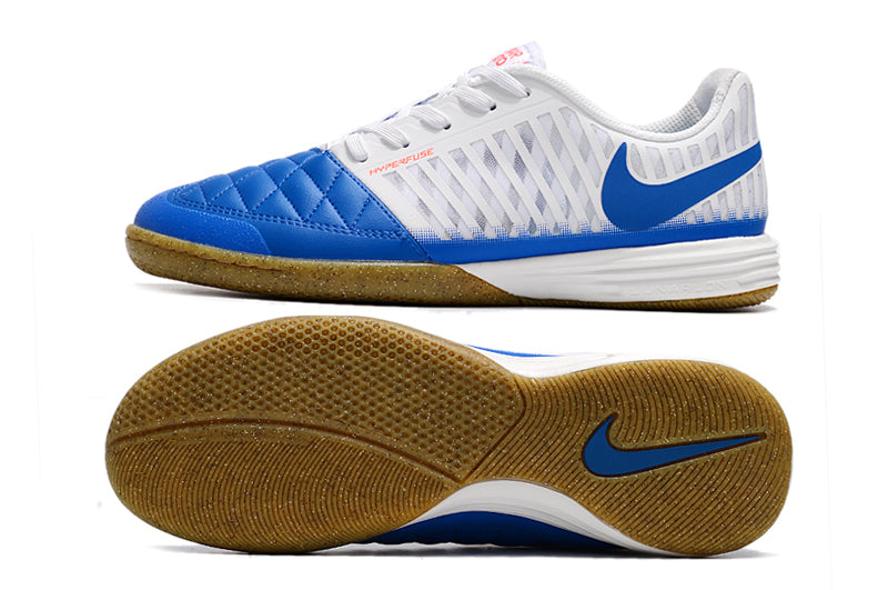 Chuteira Futsal Nike Lunar Gato II IC Branco e Azul