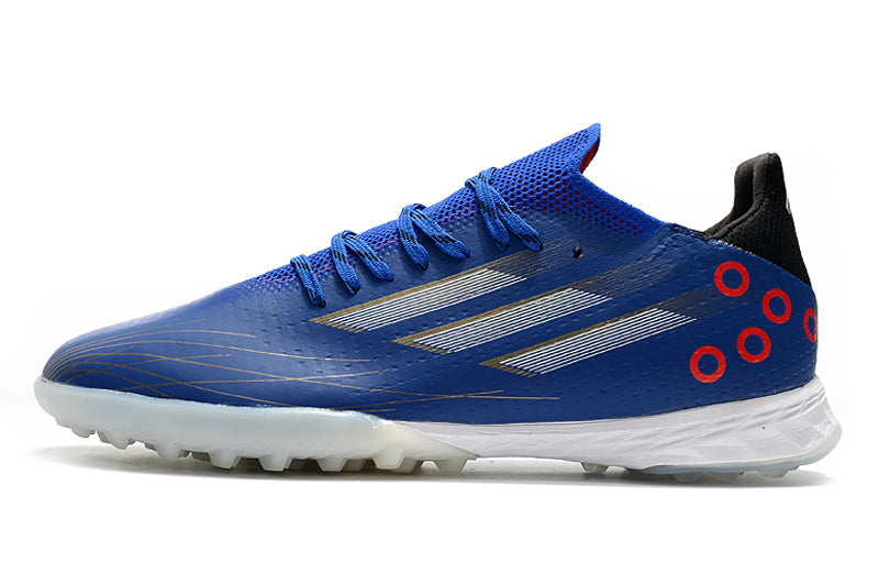 Chuteira Society Adidas X Speedflow.1 TF Azul e Branca