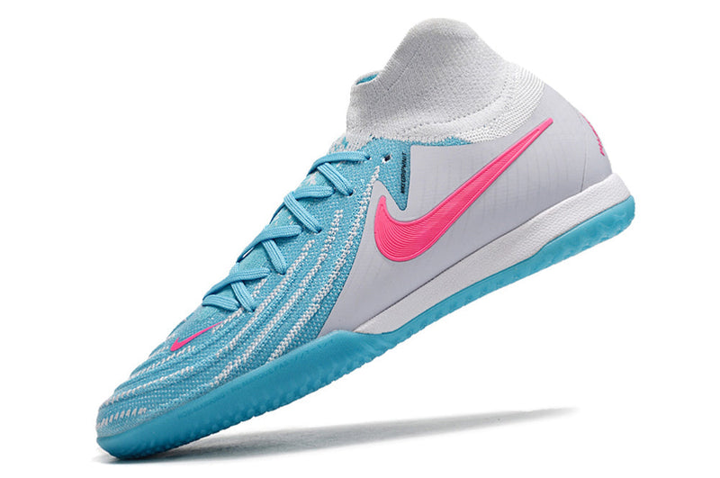 Chuteira Futsal Nike Phantom Luna Elite IC Branca, Azul e Rosa