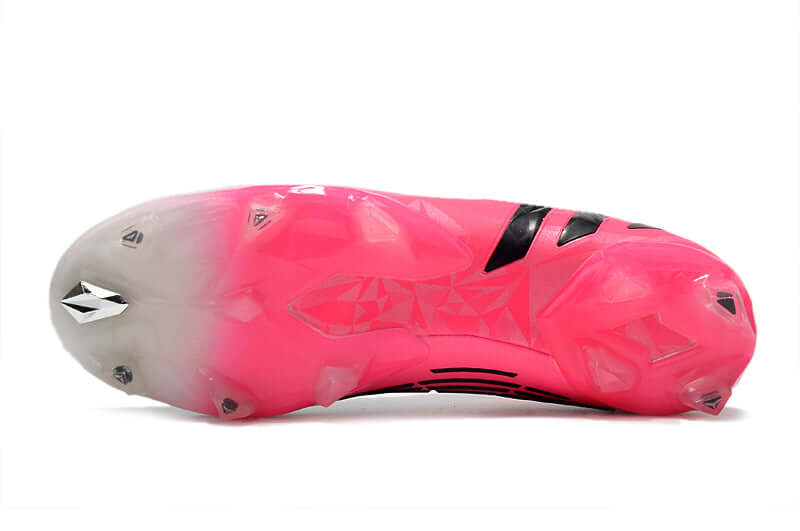 Chuteira Campo Adidas Predator Edge.1 FG Rosa e Branco "Beckham"