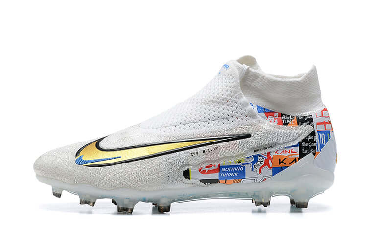 Chuteira Campo Nike Phantom GX DF Elite FG Branca "Harry Kane"