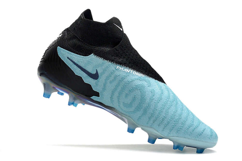 Chuteira Campo Nike Phantom GX DF Elite FG Preta e Azul