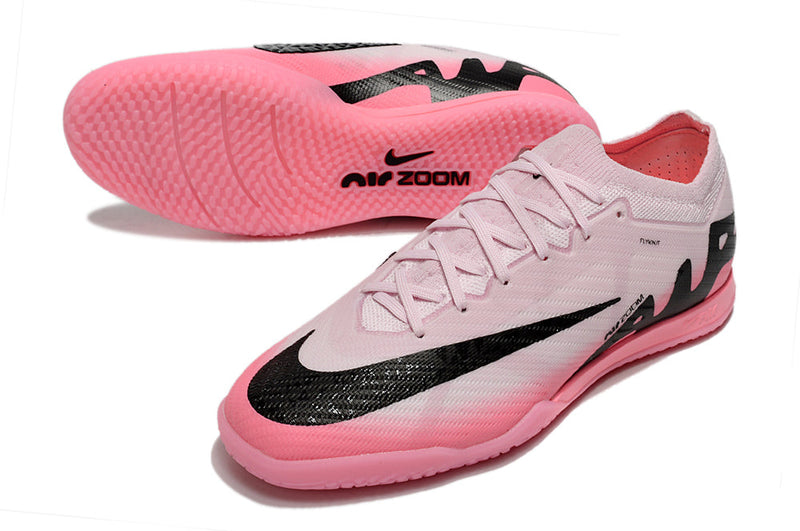 Chuteira Futsal Nike Air Zoom Mercurial Vapor 15 IC Rosa e Preta "Mad Brilliance Pack"