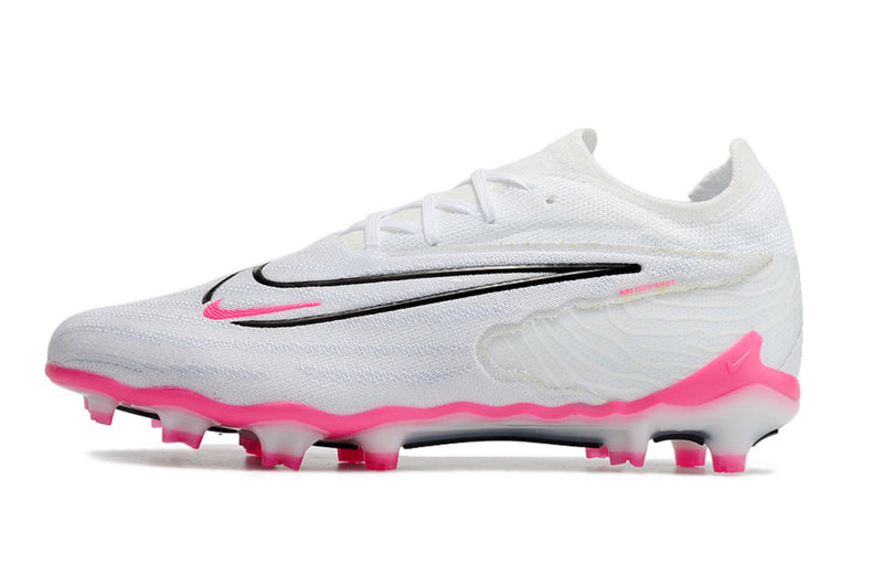 Chuteira Campo Nike Phantom GX Elite FG Branca e Rosa