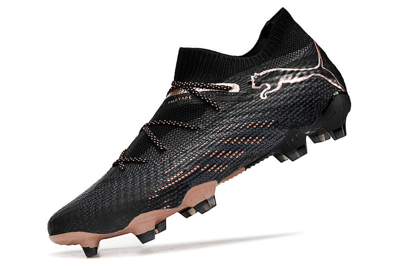 Chuteira Campo Puma Future 7 FG Preto e Bronze