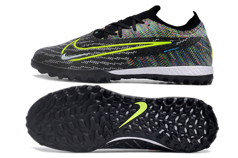 Chuteira Society Nike Phantom GX Elite TF Preta "Link Pack"