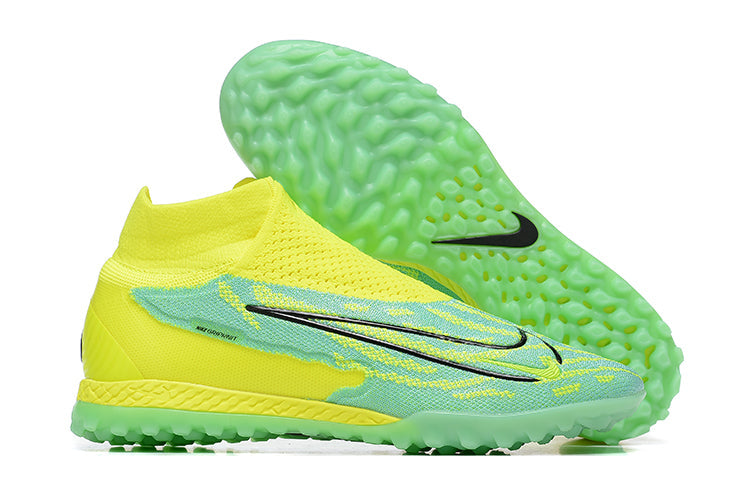 Chuteira Society Nike Phantom GX DF Elite TF Verde e Azul