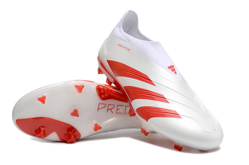 Chuteira Campo Adidas Predator LL Elite FG Branca e Vermelha "Arnold Pack"