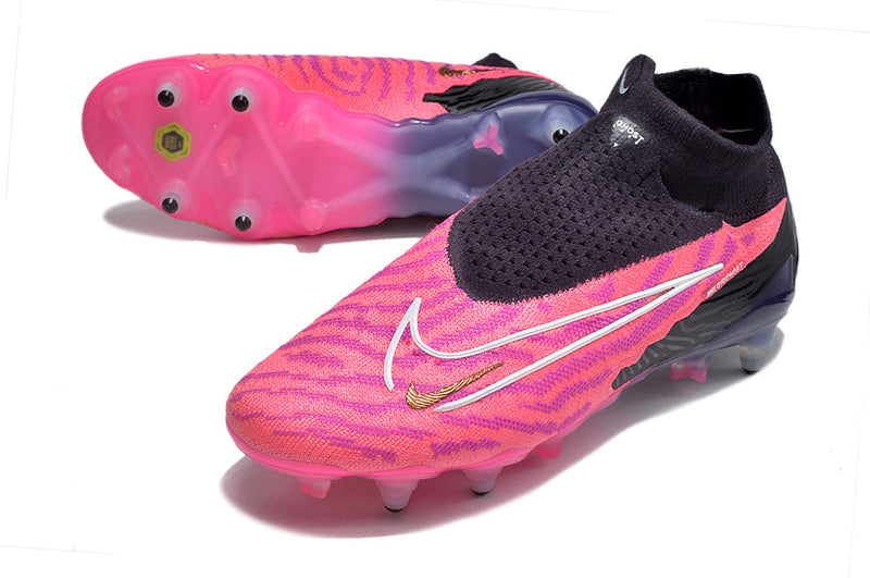 Chuteira Campo Nike Phantom GX DF Elite Ponta de Aluminio Preta e Rosa "Generation Pack"