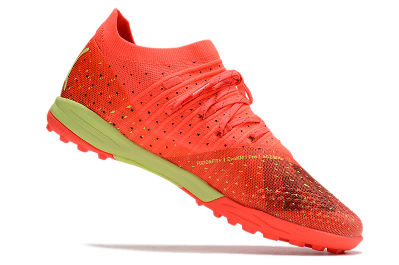 Chuteira Society Puma Future Z 1.4 TF Laranja "Fearless Pack"