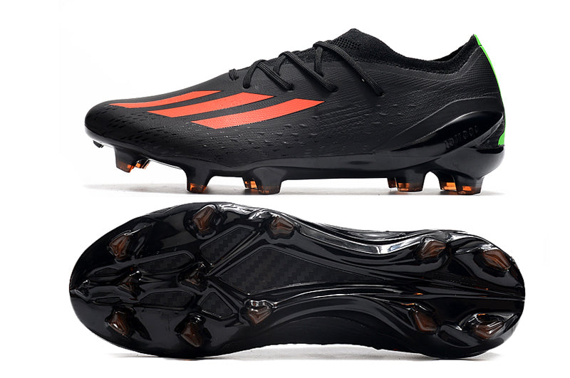 Chuteira Campo Adidas X Speeportal.1 Preto e Laranja