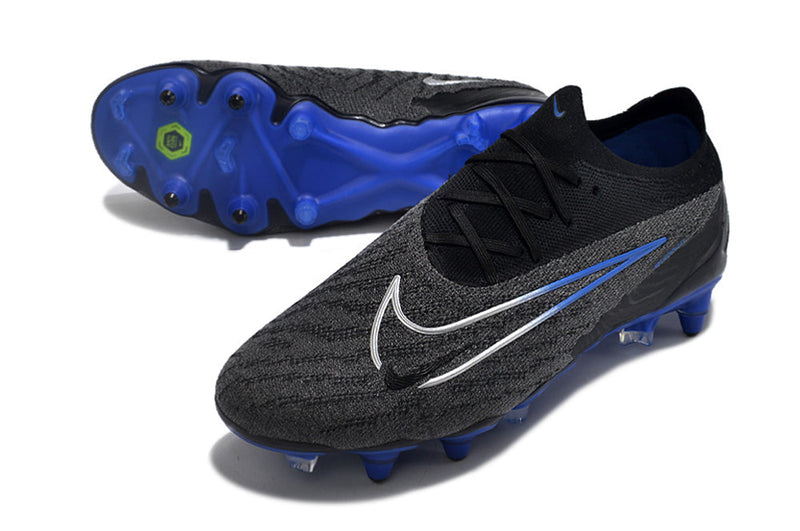 Chuteira Campo Nike Phantom GX Elite Ponta de Aluminio Preta e Azul "Shadow Pack"