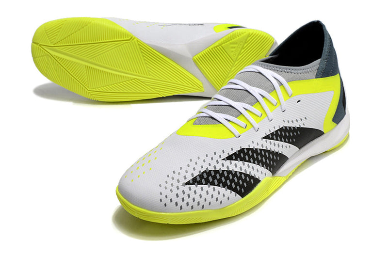 Chuteira Futsal Adidas Predator Accuracy.1 IC Branca e Verde "Crazyrush Pack"