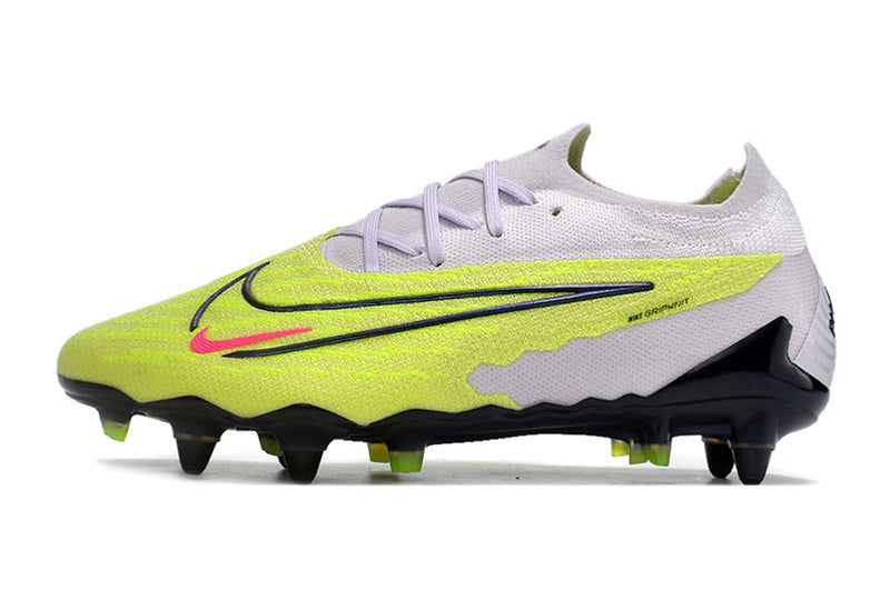 Chuteira Campo Nike Phantom GX Elite Ponta de Aluminio Cinza e Verde "Luminous Pack"