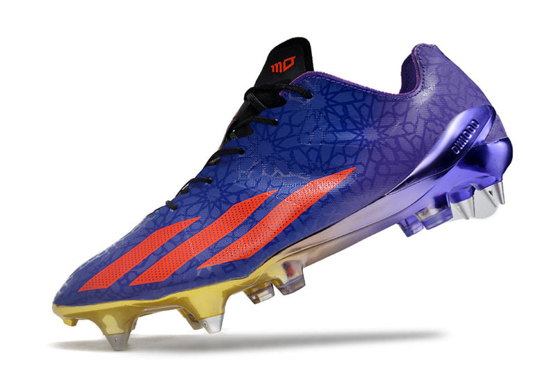 Chuteira Campo Adidas X Crazyfast+ Ponta de Aluminio Roxo e Vermelho "Salah"