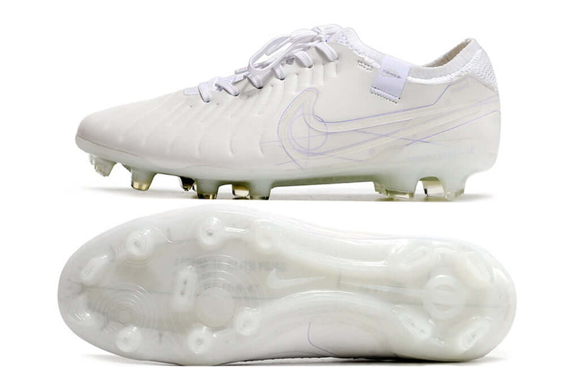 Chuteira Campo Nike Tiempo Legend 10 Elite FG Branca "Whiteout Especial"