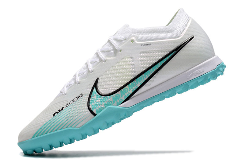 Chuteira Society Nike Mercurial Vapor 15 Elite TF Branca e Azul