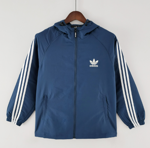 Corta Vento Adidas Azul e Branco