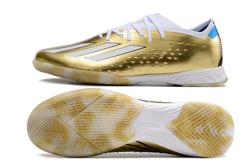 Chuteira Futsal Adidas X Speedportal Messi.1 IC Dourada "Leyenda"