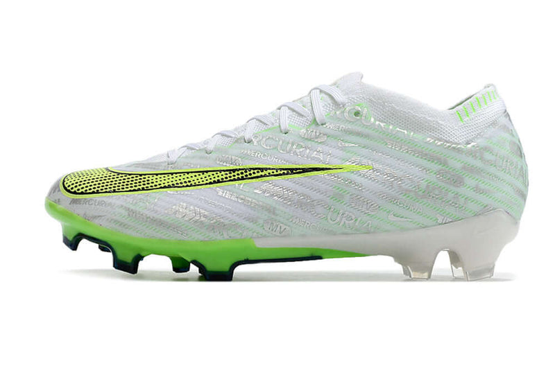 Chuteira Campo Nike Air Zoom Mercurial Vapor 15 Elite FG Branca e Verde