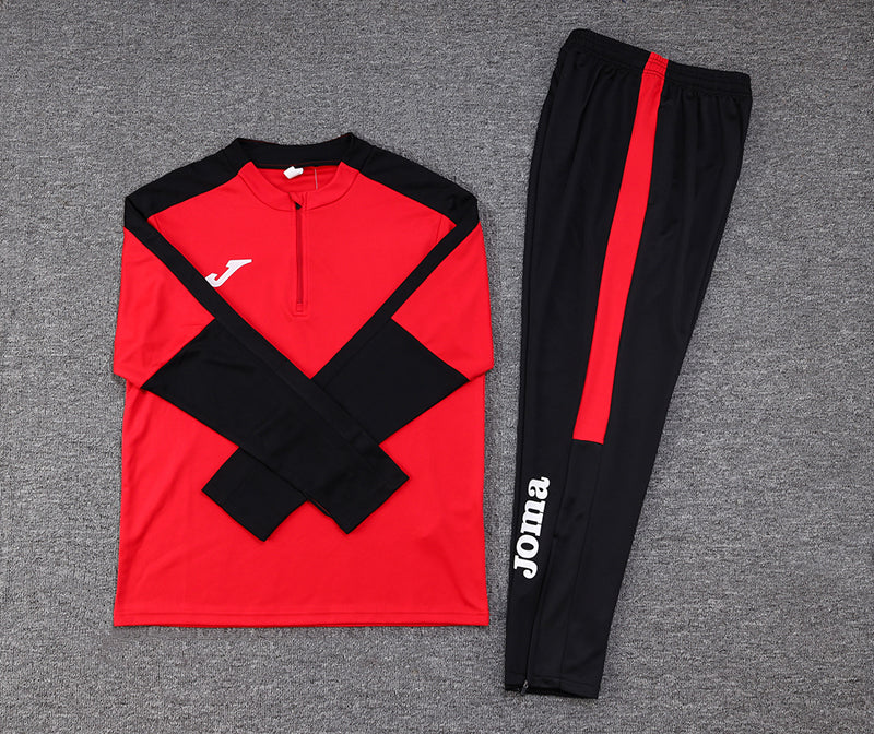 Conjunto de Frio Joma Training Vermelho e Preto