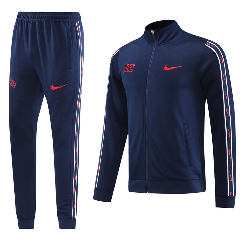 Conjunto de Frio Nike Sportswear Azul Escuro e Vermelho