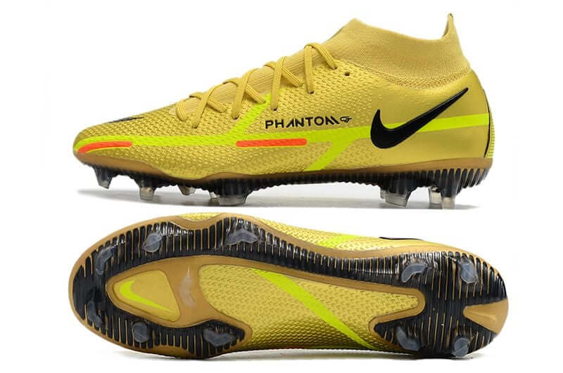 Chuteira Campo Nike Phantom GT2 DF Elite FG Dourada