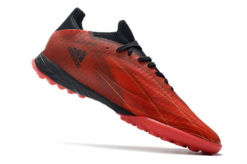 Chuteira Society Adidas X Speedflow.1 TF Vermelho e Preto "Showdown Pack"