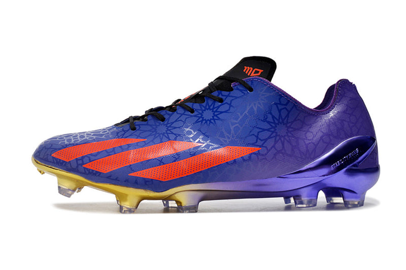 Chuteira Campo Adidas X Crazyfast+ FG Roxo e Vermelho "Salah"