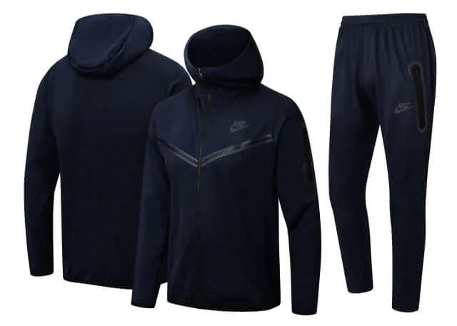 Conjunto de Moletom Nike Sportswear Tech Fleece com Touca Azul