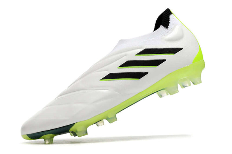 Chuteira Campo Adidas Copa Pure+ FG Branca e Verde "Crazyrush Pack"