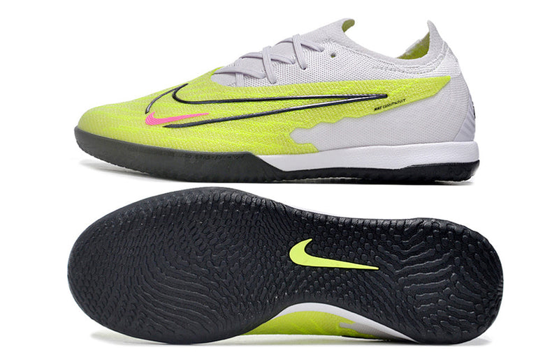 Chuteira Futsal Nike Phantom GX Elite IC Cinza e Azul "Luminous Pack"