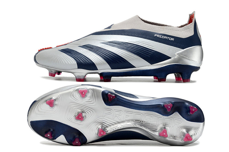 Chuteira Campo Adidas Predator LL Elite FG Prata e Azul "Roteiro Pack"