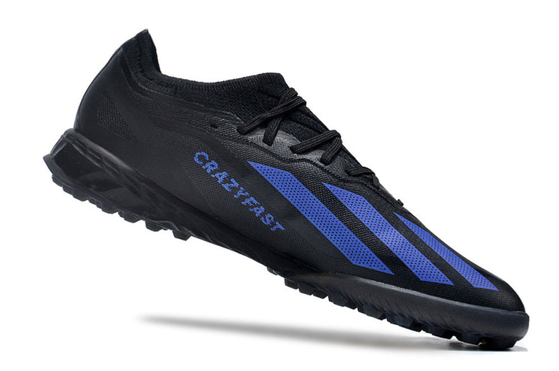 Chuteira Society Adidas X Crazyfast.1 TF Preta "Nightstrike Pack"