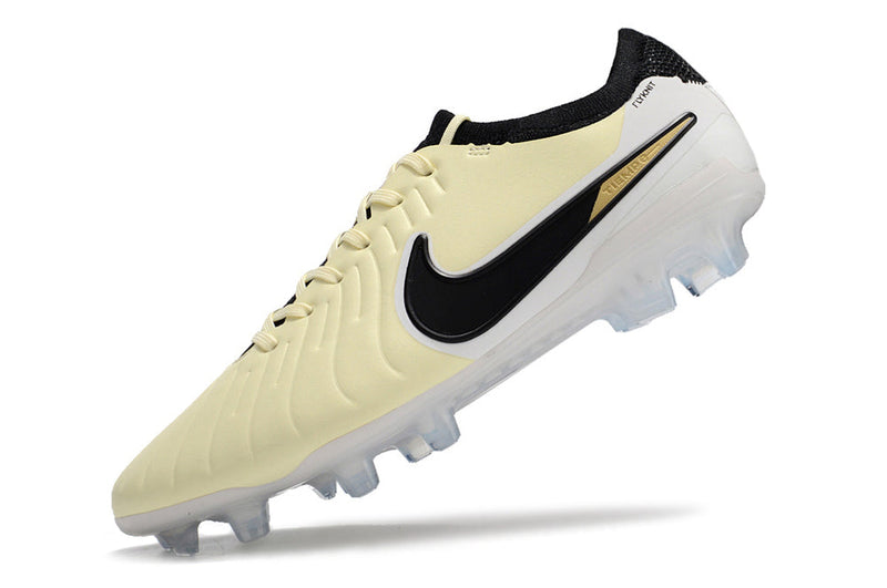 Chuteira Campo Nike Tiempo Legend 10 Elite FG Bege e Branca "Mad Ready Pack"