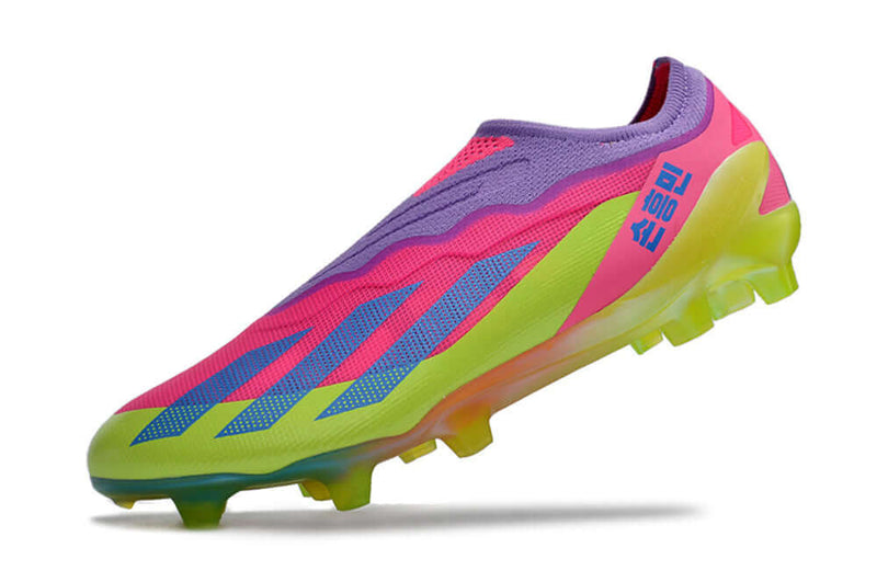 Chuteira Campo Adidas CrazyFast.1 LL FG Rosa e Verde "Son"