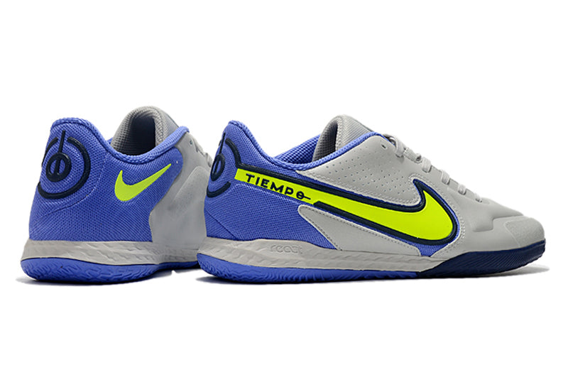 Chuteira Futsal Nike Tiempo Legend 9 Elite IC Cinza e Azul "Recharge Pack"