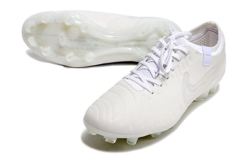 Chuteira Campo Nike Tiempo Legend 10 Elite FG Branca "Whiteout Especial"