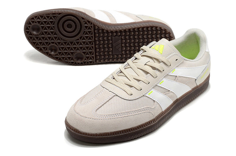 Chuteira Futsal Adidas Predator 24 Elite IC Cinza, Branco e Verde